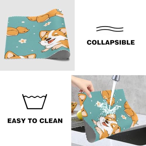 Set de table antidérapant lot de 6 résistant chaleur pour protéger table des brûlures Corgi - 5