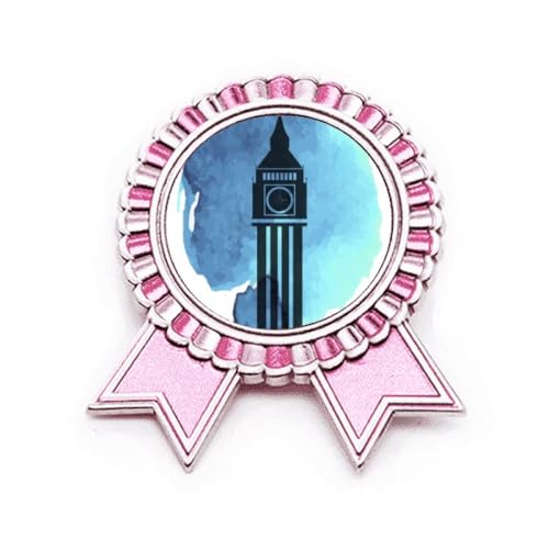 Broche Big Ben Londres m&eacute;tal : fixez solidement votre badge Royaume-Uni