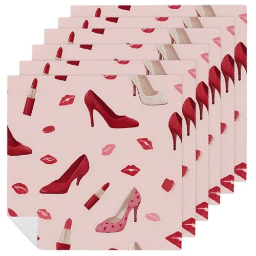 Servilletas de tela lavables con diseño de besos duraderas para restaurantes y hoteles 2