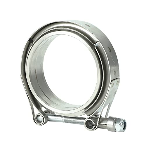 3.5 inch V Band Clamp with Stainless Steel Flanges for Turbo, 3.5 inch 89mm SS Vband 3.5 vband flange