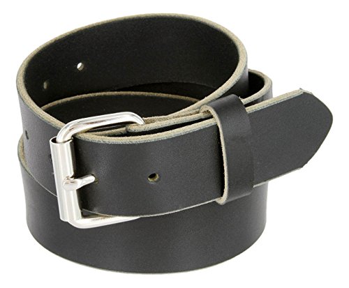 Mens Black full grain one piece heavy duty genuine leather work belt Made In USA3
