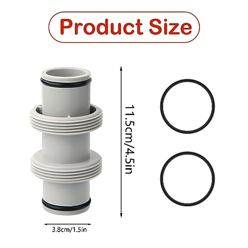 ACTIMED Pool Hose Connector Coupling, 1.5″ to 1.5″ Pool Hose Adapter Pool Pump Connectors with 2