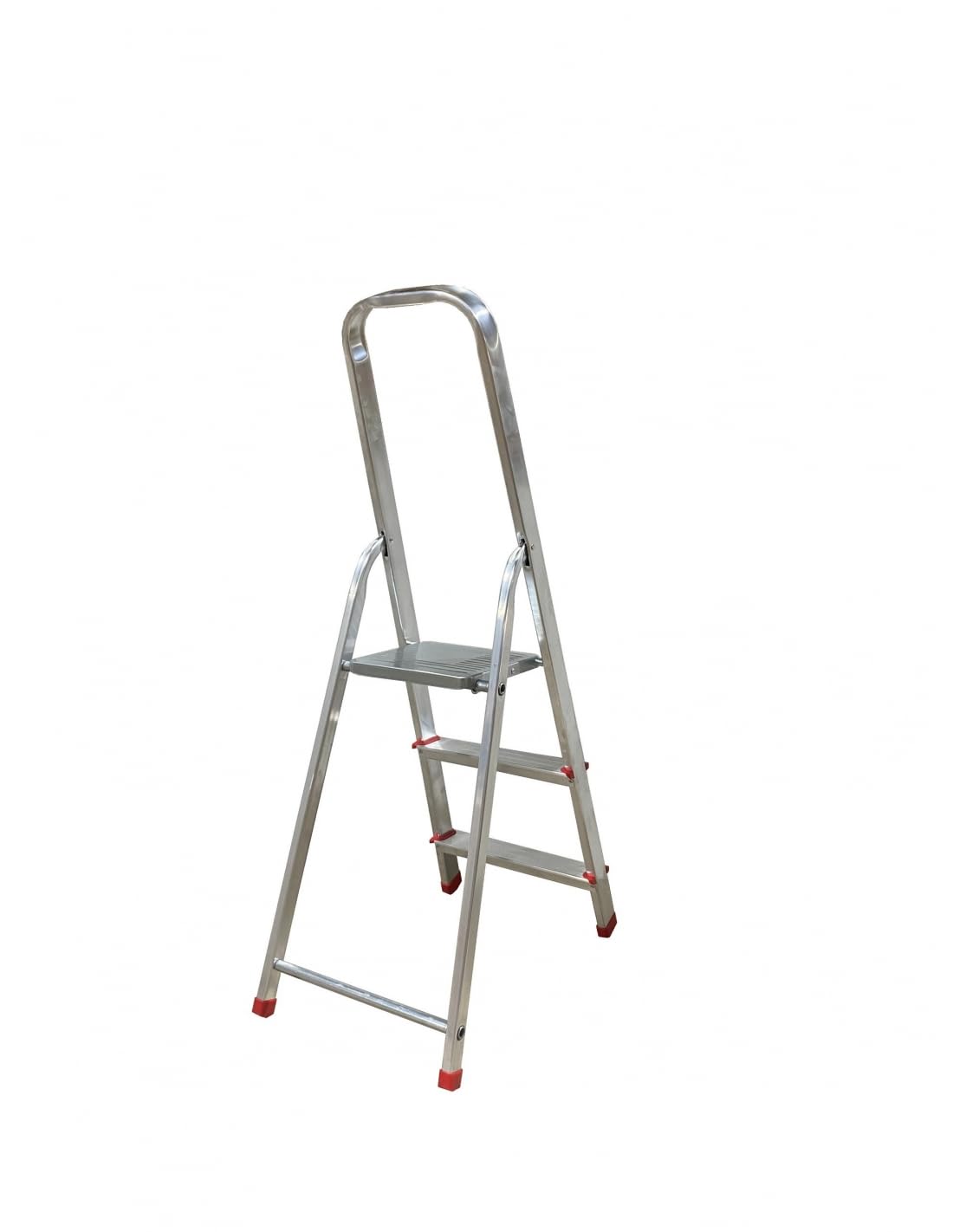 Escalera Plegable 3 peldaños Aluminio, Escalera de Tijera Resistente y Ligera, Antideslizante, Uso domestico, soporta hasta 150 kg.