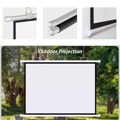 Pantalla de Proyección Manual 4:3 Plegable Portátil miniatura 3