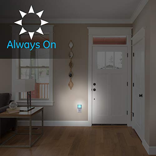 Ge Flat Panel Led Night Light, Always On, Plug-In, Home Décor, Compact, Energy Efficient, Soft Teal, White Base, For Elderly, Ideal For Bedroom, Bathroom, Nursery, Kitchen, 40867 #TOP1
