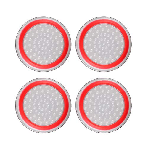 Etzin Silicone Grips Cap Thumb Stick Joystick Grips Compatible with PS4, PS3, Xbox 360, Xbox One Controller.[2 Pair / 4 Pcs] (White&Red)-image-20
