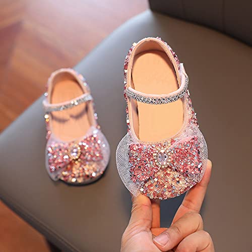 sfdgfhyf Kids Indoor Foot Warmer Girls Dress Shoes Cute Bow Mary Jane Shoes Ballerina With Satin Ankle Tie For Wedding3