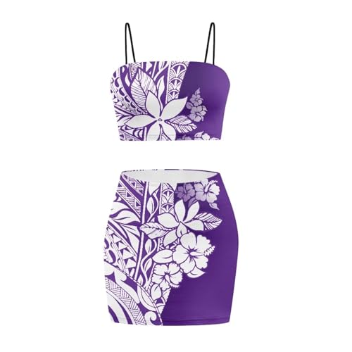 Image of 2025 Sexy Spaghetti Strap Crop Tops and Bodycon Skirt Casual 2 Piece Set S-4XL