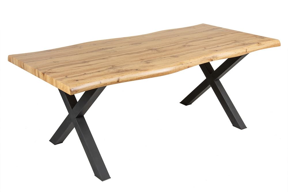 Esstisch WILD 160cm - schwarz braun - Metall - 120 kg Belastbarkeit