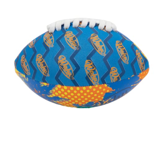 Wahu Mini Football Orange/Blue 6.5-Inch Length - 100% Waterproof With Real Laces For Use In And Out Of Water #TOP1