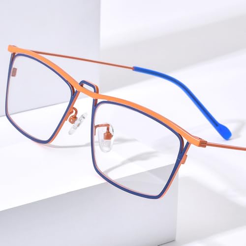 Image of FONEX Pure Titanium Glasses Frame Men Square Magnet Clip On Eyeglasses with Polarized Lens