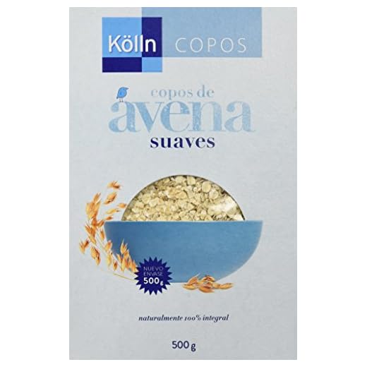 Kölln - Copos de Avena Suave, Cereales Integrales, Copos de Avena Finos, 100% Avena Integral, Alto Contenido de Fibra - 500 g