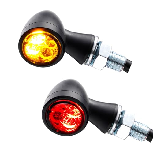 Mini feux arrières LED 3 en 1 étanches avec clignotant Zero noir - 2