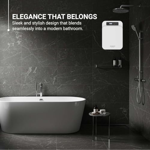 Image of Aquaguard AWS C-500 Automatic Bathroom Water Softener | Protects Skin, Hair & Geysers from Hard Water| Advanced Ionic Transfer Tech|Ideal for Bathrooms & Apartments Use|Automatic Recharge|Wall Mounted