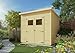 Alpholz Gerätehaus Mollie 251x199 cm Fichtenholz 14 mm Wandstärke Pultdach Holzhaus mit Montagematerial