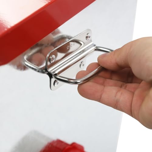 Comedero automático para aves de corral con pestillo y asa, dispensador de alimentos de gran capacidad resistente a la intemperie para pollos, bantamos, faisanes