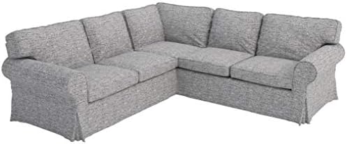 The Thick Polyester Flax Ektorp 2 2 Sofa Cover Replacement is Custom Made. It Fits IKEA Ektorp Corner Or Sectional Sofa Slipcover. (Polyester Flax)
