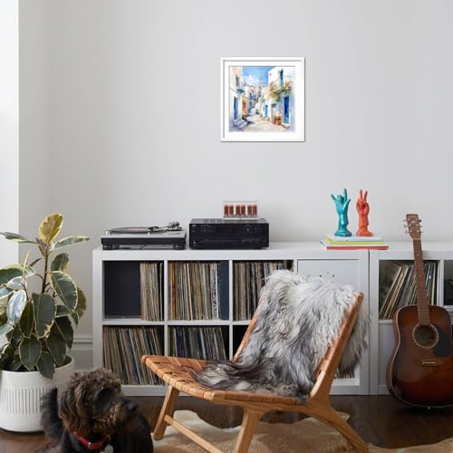 ART.COM Wall Art Print Santorini 8 on White Frame by LSR Design Studio, 21" x 21" by ART.COM - Image 3