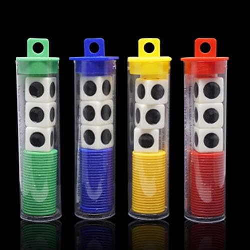 Tixiyu Fun Game Dice Portable 4 Tubes Left Right Centre Game Set Interactive Toy Kids Adults for Camping Party Picnic Game
