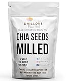 Milled Chia Seeds | Cold Milled Chia Seeds for Greater Absorption | Perfect in Smoothies and for Baking | Low Carb | Keto Friendly | Manufactured in The UK by Dhillons Flour Mill (500g)