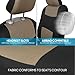 BDK PolyPro Seat Covers Full Set in Beige on Black – Front and Rear Split Bench Seat Covers for Cars, Easy to Install , Car Accessories for Auto Trucks Van SUV