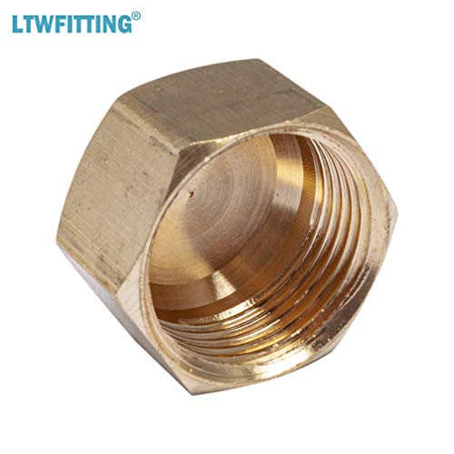 Ltwfitting 5/16-Inch Brass Compression Cap Stop Valve Cap,Brass Compression Fitting(Pack Of 10) #TOP1