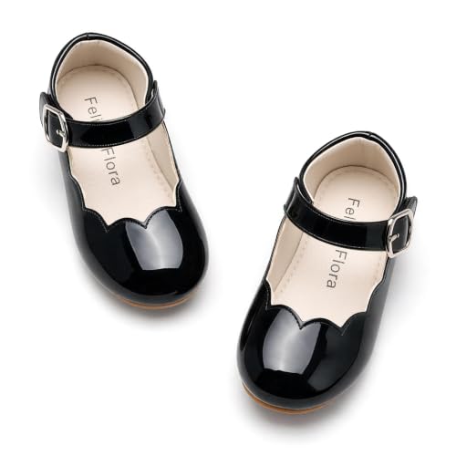 Image of Felix & Flora Toddler Flower Girl Dress Shoes - Baby Girl Ballet Mary Jane Flats for Party School Wedding