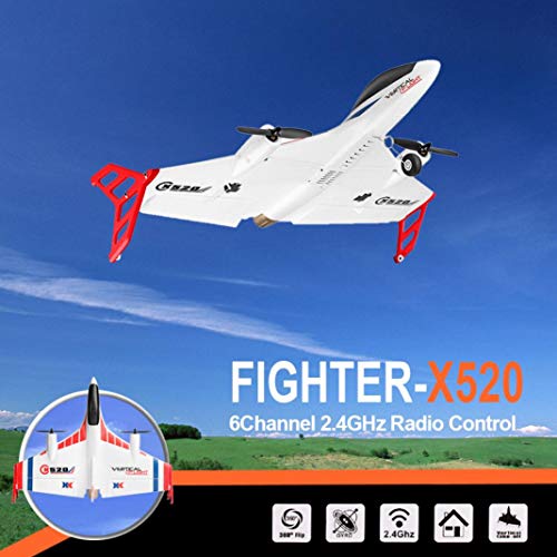 XK X520 2.4G 6CH 3D/6G Airplane Vertical Takeoff Land Delta Wing RC Airplane EPS Aircraft RC Glider Plane Brushless Motor Toy Adult Student Gift