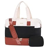 LOVEVOOK Travel Duffle Bag - Puffer Weekender Bags For Women with Shoe Compartment,40L Carry On Overnight Duffel Bags For Airplanes,Hospital Bag for Labor and Delivery,2Pcs