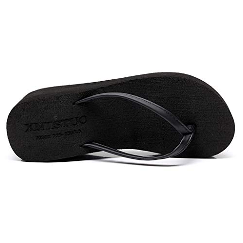 MIOKE Women's Wedge High Heel Flipflops Sandals Platform Summer Beach Nonslip Comfort Casual Thong Sandal3