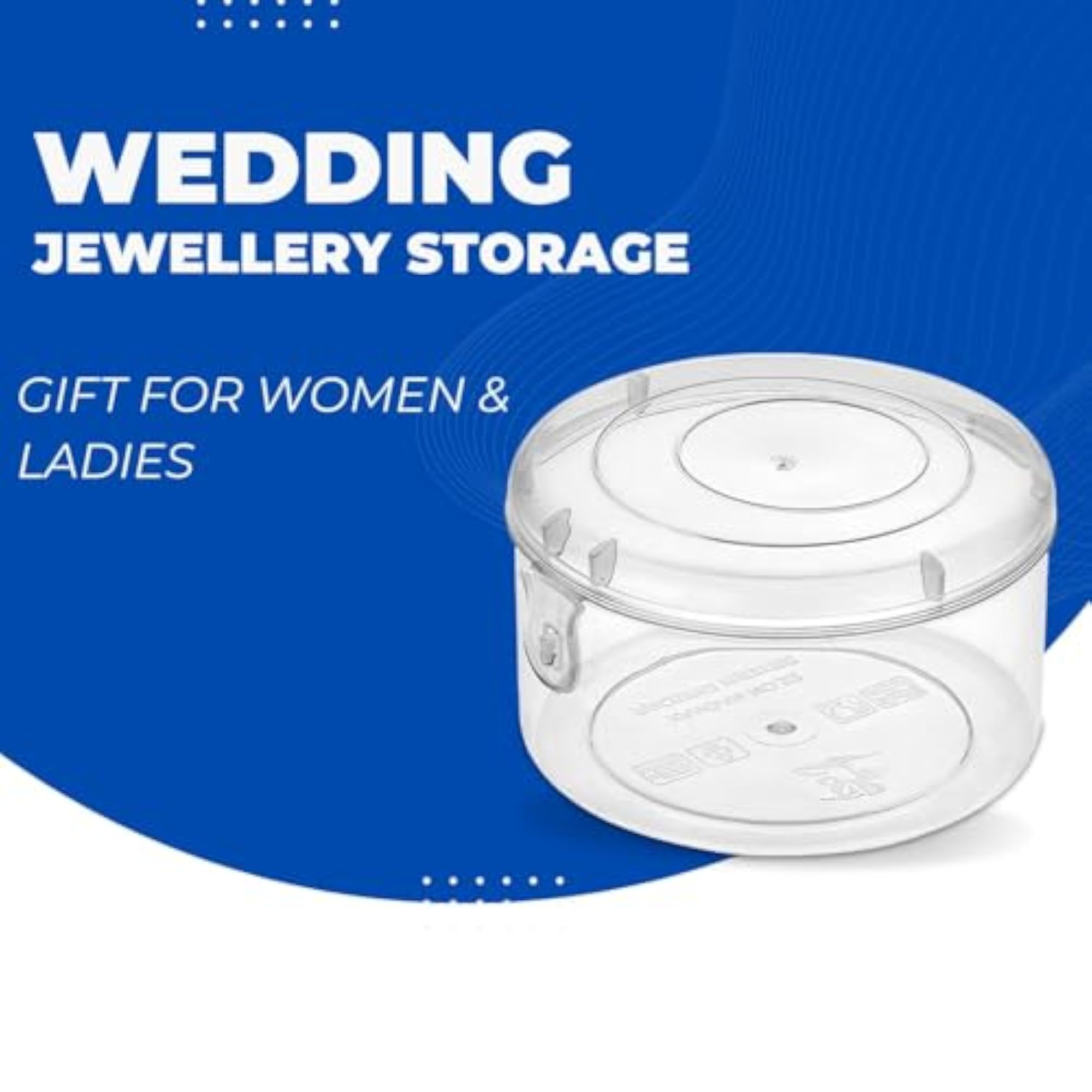 Plastic Bangle Box for Women, Transparent Round Organiser