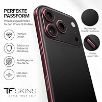 TF Skins iPhone 18 Pro Max Back Only Skin – Matt Schwarz – Ansicht 2