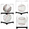 4 Pack(with Base) Baseball Display Case,UV Protected Acrylic Baseball Boxes for Display