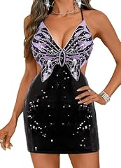 Glitter Sequins Black Purple