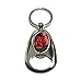 GRAPHICS & MORE Boxing Gloves - Boxer - Chrome Plated Metal Spinning Oval Design Bottle Opener Keychain Key Ring