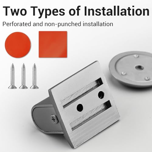 Butée de porte magnétique avec 2 méthodes d'installation invisibles au sol - 6