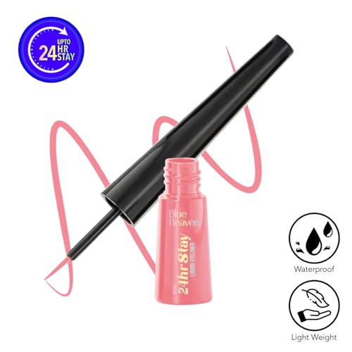 Image of Blue Heaven 24hr Stay Liquid Eyeliner Waterproof Smudge Proof | Quick Dry, Fine-Tip Brush for Precision | Long-Lasting Eye Liner for Women | Cotton Candy | 3ml