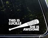 Diamond Graphics This is Lucille She is Awesome (8-3/4' X 3-1/4') Die Cut Decal Bumper Sticker for Windows, Cars, Trucks, Laptops