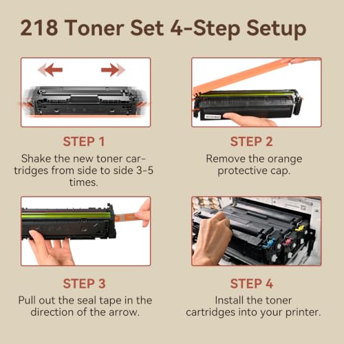 Image of 218A Toner Cartridges 4 Pack Compatible Replacement for HP 218X 218A Toner Color LaserJet Pro 3201dw MFP 3301fdw 3301sdw 3301cdw Printer (Black /Cyan /Yellow /Magenta)
