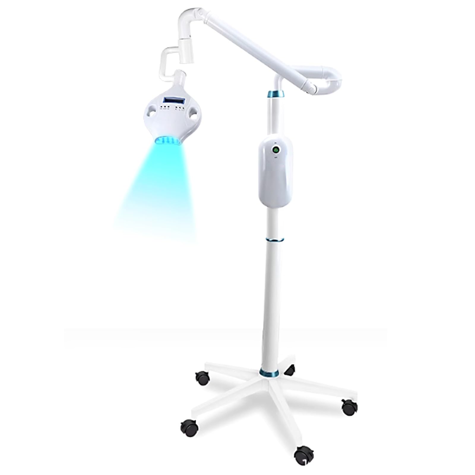 Lampe d'Examen LED sur Pied 40 W, Lampe Chirurgicale Professionnelle pour Blanchiment Des Dents, 3 Couleurs Bleu/Rouge/Violet(White)