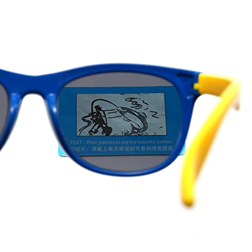 Fannygo 3 Pack Kids Sunglasses For Boys Girls Kids Polarized Sunglasses (Black+Blue+Light Blue) #TOP7