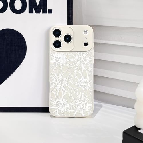 NITITOP for iPhone 17 Pro Max Case Cute Sunflower Flower Floral - White by NITITOP - Used condition - Image 2