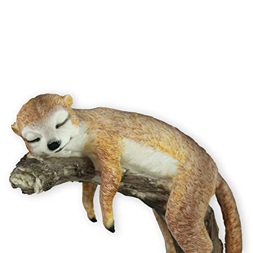 colourliving Erdmännchen Figur chillend und grabend Erdmännchen Gartenfigur Frettchen Deko Erdmännchen Gartendeko (chillend)