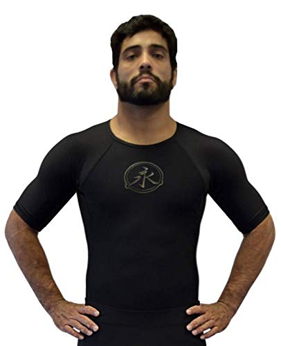 Keiko, Rashguard Grade Manga Curta, Unissex, Preto, G