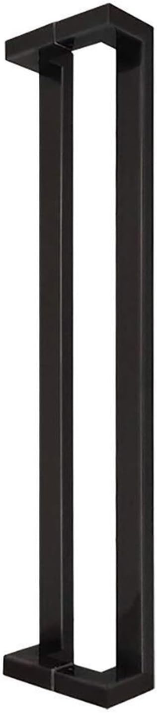 Glass Door Pull Handle Black Stainless Steel Square Tube Handle Simple Modern Wooden Door Barn Door Sliding Length 80cm/120cm (Size : 1200x1175mm)