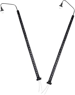 SEWACC 2pcs Miniature Street Light Post 1:87 Model Railway Train Model Street Lights Train Lamp Christmas Village Lights for Micro Landscape Fairy Garden Accessories Black