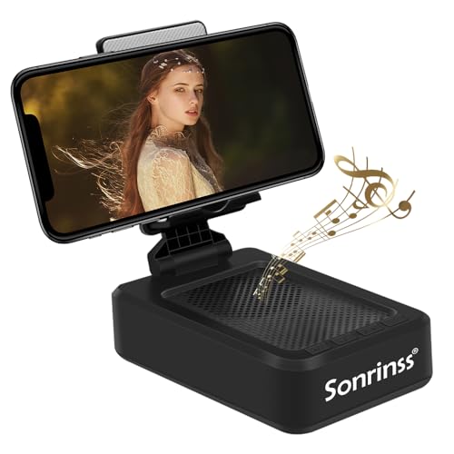 Sonrinss Wireless Bluetooth Speaker with Phone Stand - HD Sound Anti-Slip, Gifts for Men/Women | Compatible with All Smartphones (Home/Office/Outdoor) by Sonrinss - Used condition - US$11.08