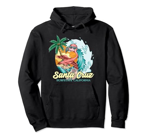 Vintage Surfer California I Retro Santa Cruz California Sudadera con Capucha