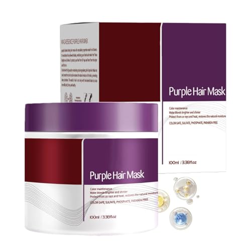 Mascarillas para el tratamiento del cabello de 100 ml | Mascarilla de colágeno púrpura | Maca Purple Hair | Mascarilla para el cabello para nutrir el cabello | Maca Deep Repair Colágeno Mascarilla