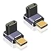 Poyiccot USB C L字コネクタ、USB4 Type C 変換 アダプタ【240W の急速充電 & 40Gbps 高速データ転送 & 8K@60Hzビデオ出力 】上下 90° L字 L型 USB C アダプタ、USB 3.2/3.1など下位互換あり Thunderbolt 3/MacBook/Switch等Type-C機種対応
